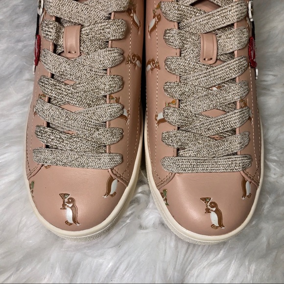 🍒NEW! Coach C101 Cherry Appliqué Leather Sneaker - Picture 5 of 8